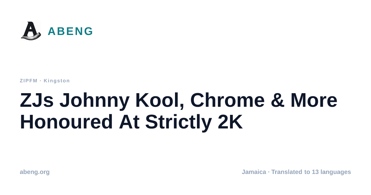 ZJs Johnny Kool, Chrome & More Honoured At Strictly 2K